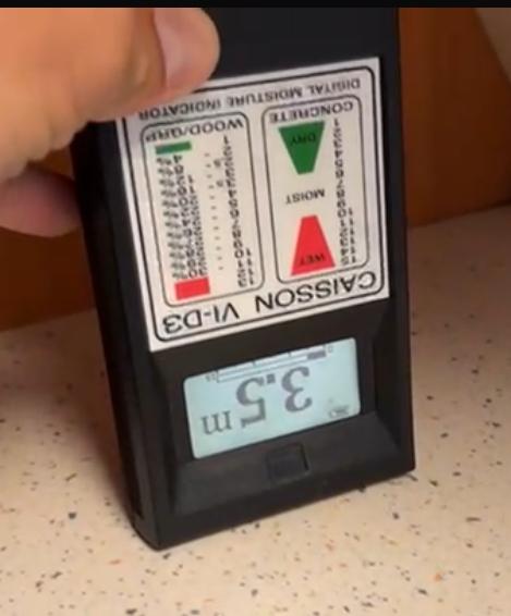 Vochtmeter meting